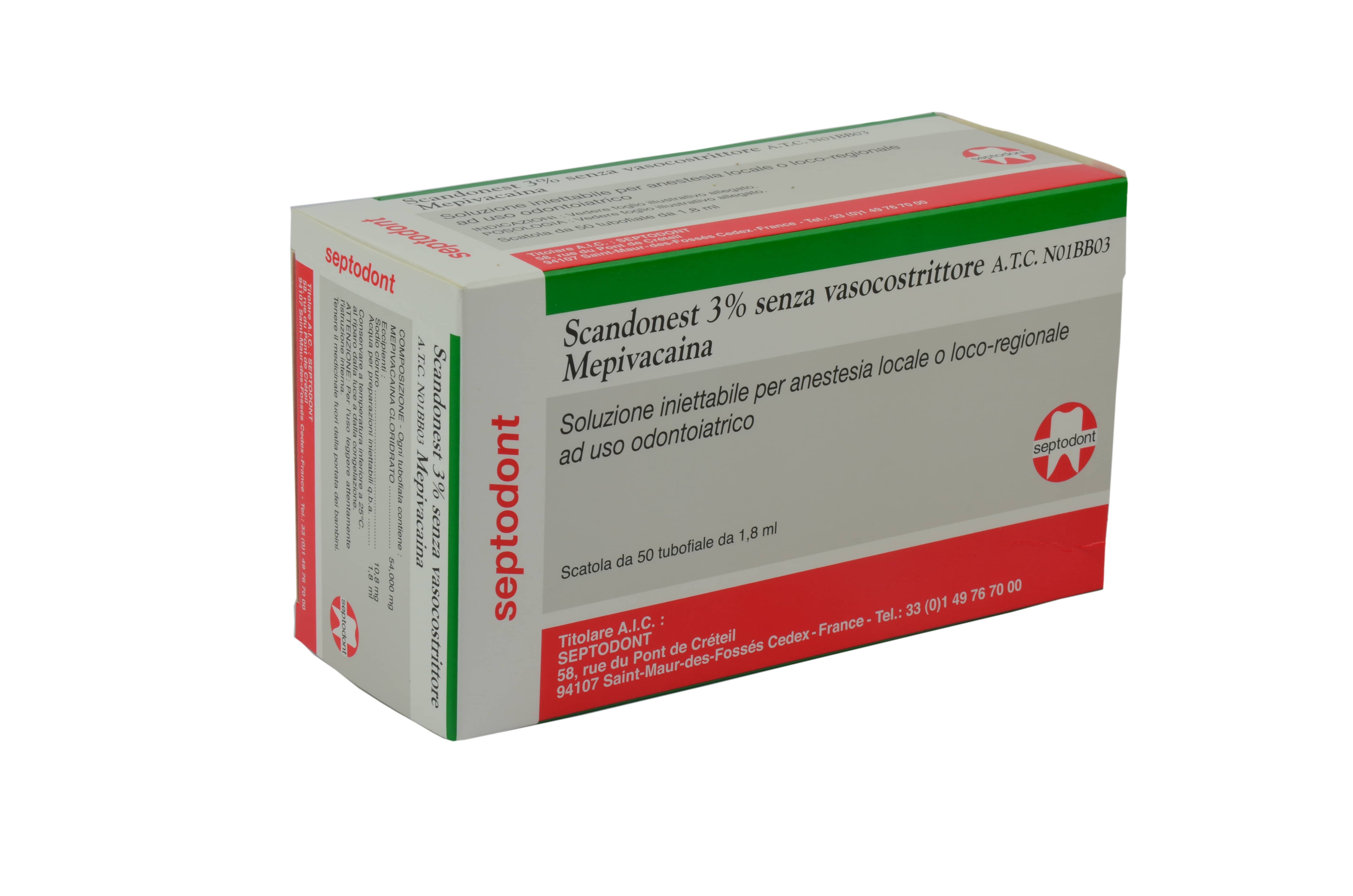 Scandonest Mepivacaina 3% senza Adrenalina