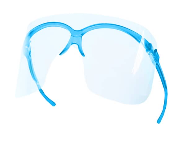 Array - Occhiali Protettivi con Montatura Blu per paziente
