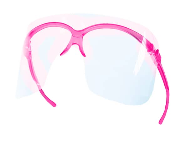Array - Occhiali Protettivi con Montatura Rosa per paziente