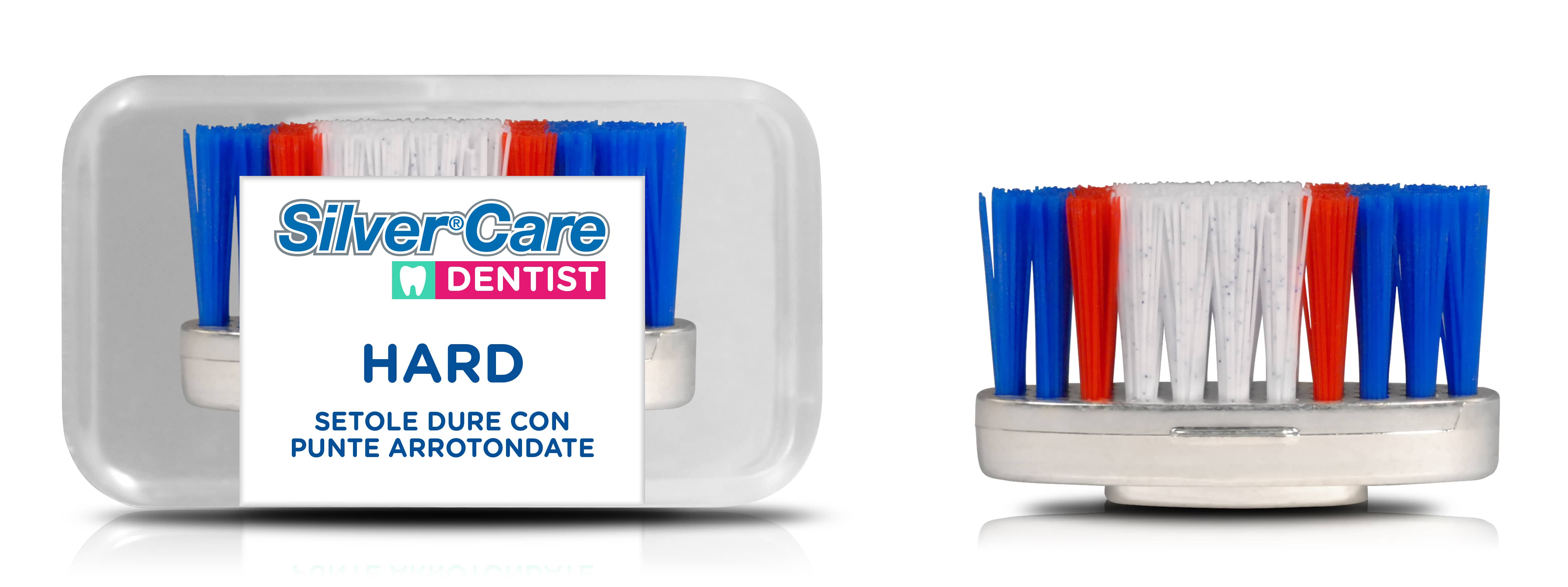 Array - Testina Hard per spazzolino SilverCare Dentist Sensitive e Medium