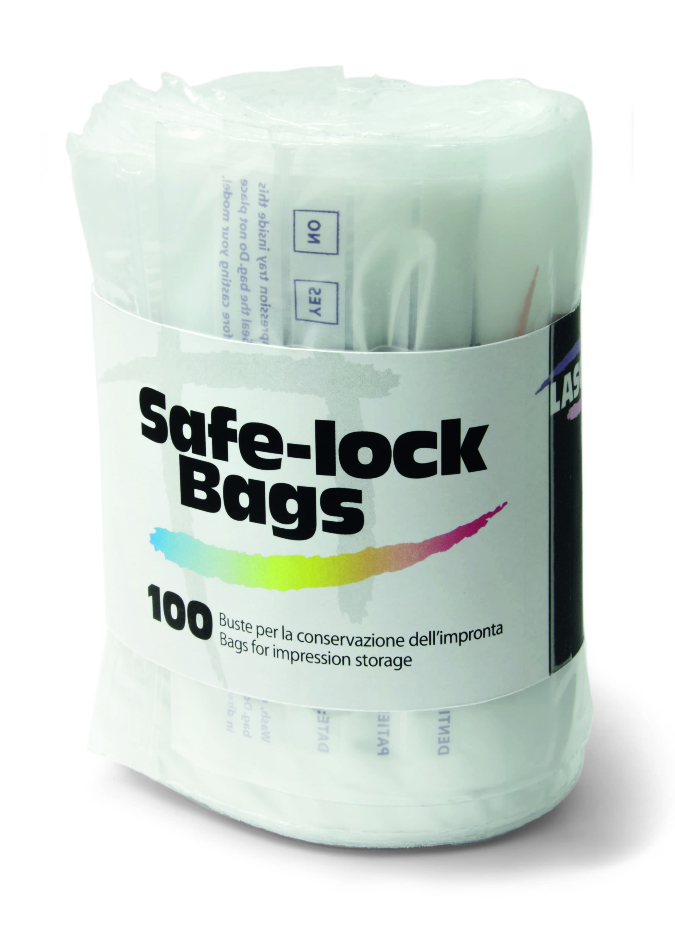 SAFE LOCK BAG Busta portaimpronte in plastica con cerniera 100pz
