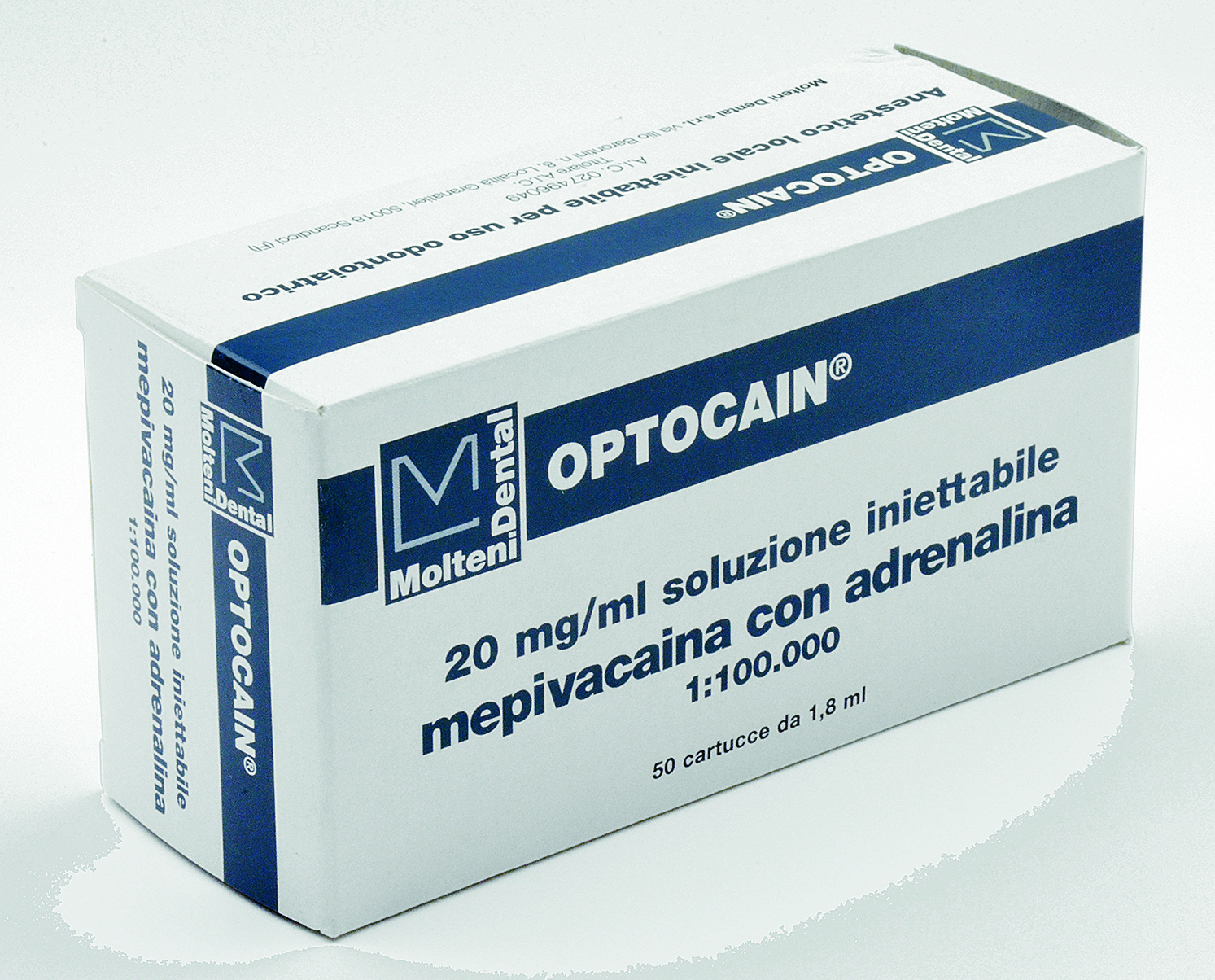 Anestetici - Optocain Molteni 2%  con adrenalina X 50 tubofiale
