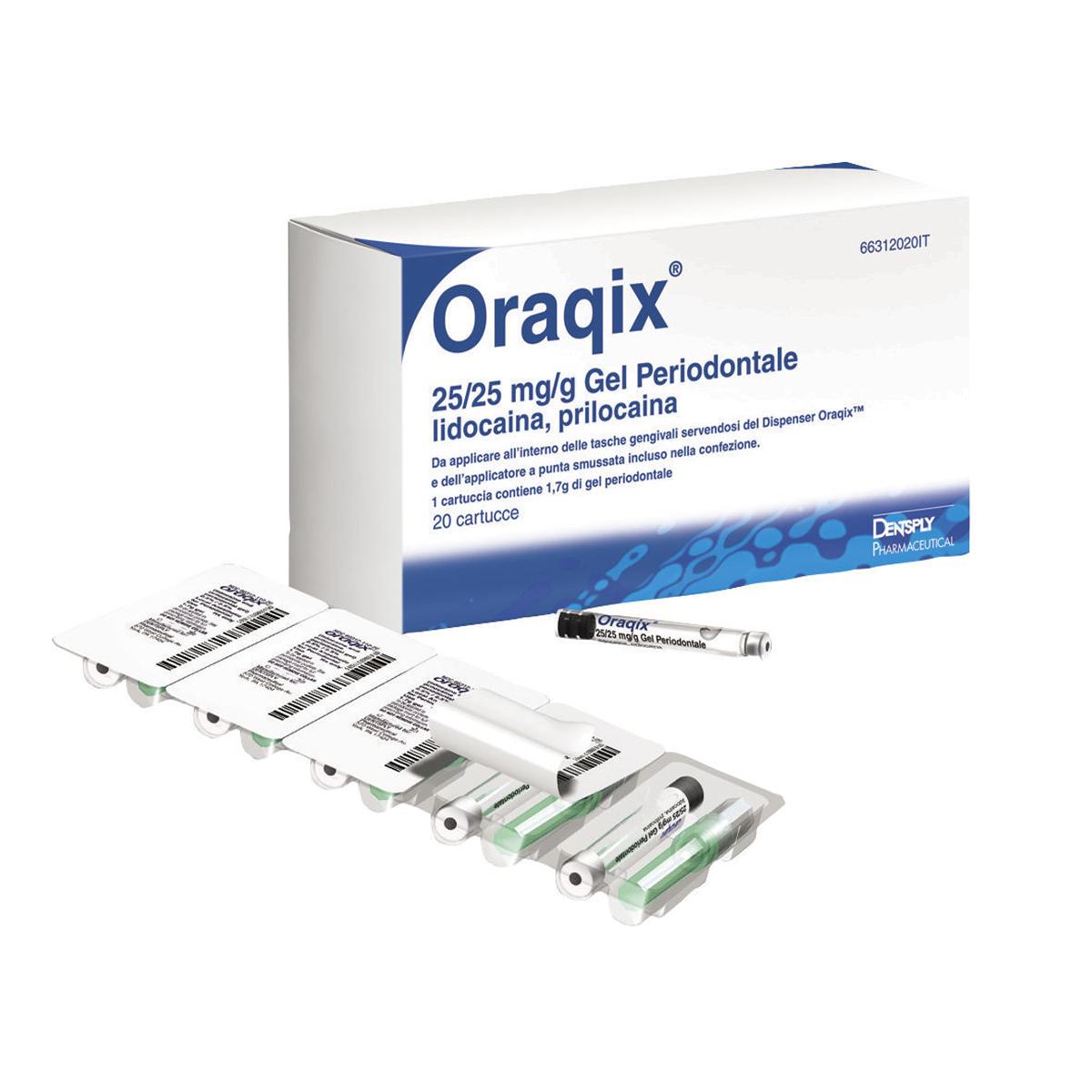 ORAQIX 25%25 MG/G GEL PERIODONTALE Soluzioni chirurgiche - lavaggi - ORAQIX 25%25 MG/G GEL PERIODONTALE