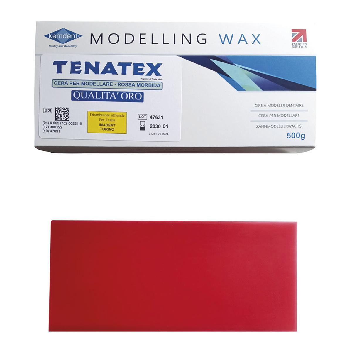 CERA TENATEX Confezione da 500 g colore rosso Cere - CERA TENATEX Confezione da 500 g colore rosso
