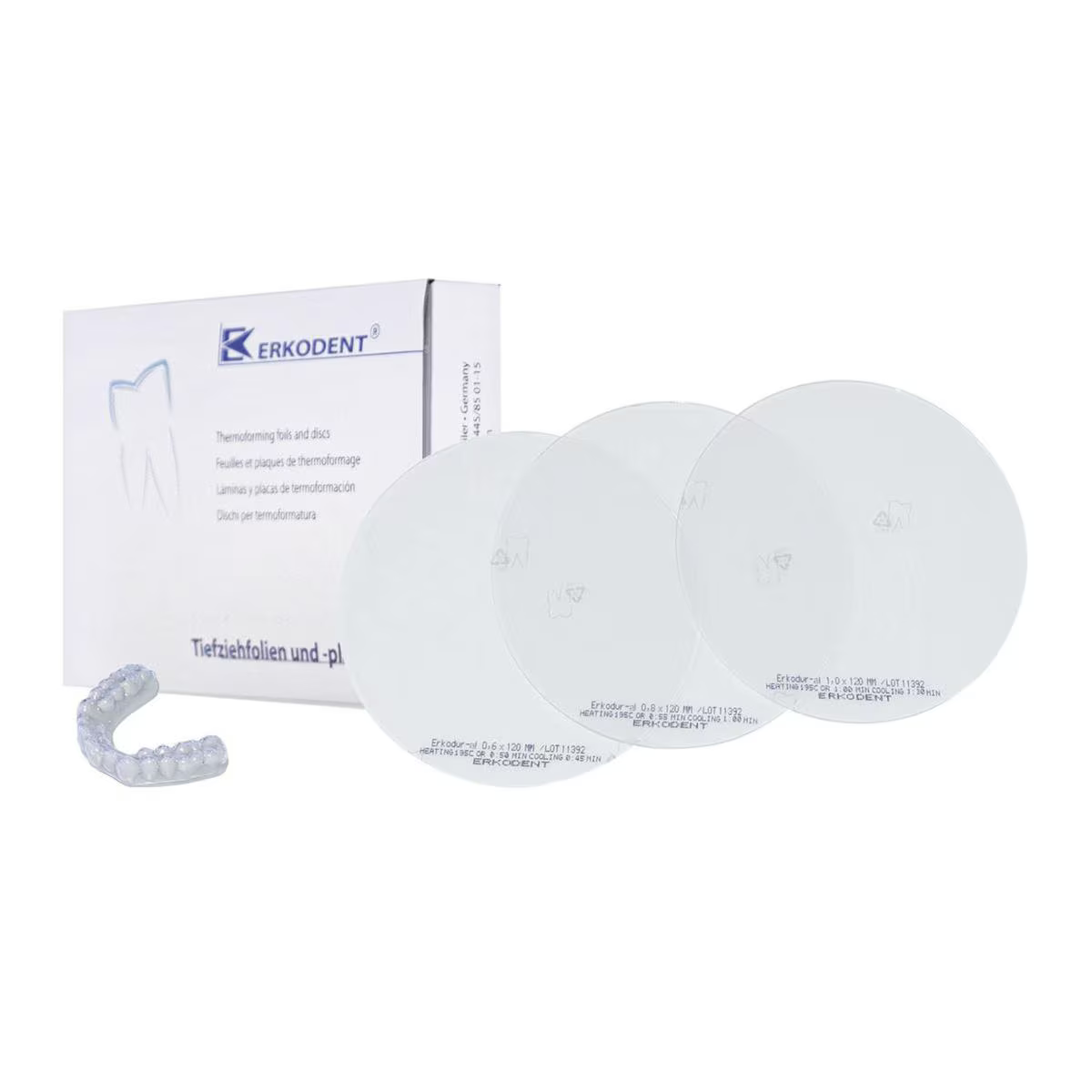 DentalToday DISCHI TERMOPLASTICI ERKODUR al 0.8 mm - 100 dischi DISCHI TERMOPLASTICI ERKODUR al 0.8 mm - 100 dischi
