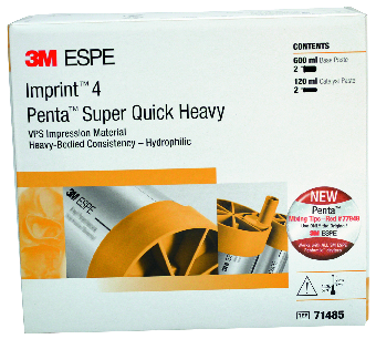 IMPRINT 4 PENTA (PER MISCELAZIONE DINAMICA) Heavy Super Quick (indurimento ultrarapido - colore giallo) Impronta - IMPRINT 4 PENTA (PER MISCELAZIONE DINAMICA) Heavy Super Quick (indurimento ultrarapido - colore giallo)