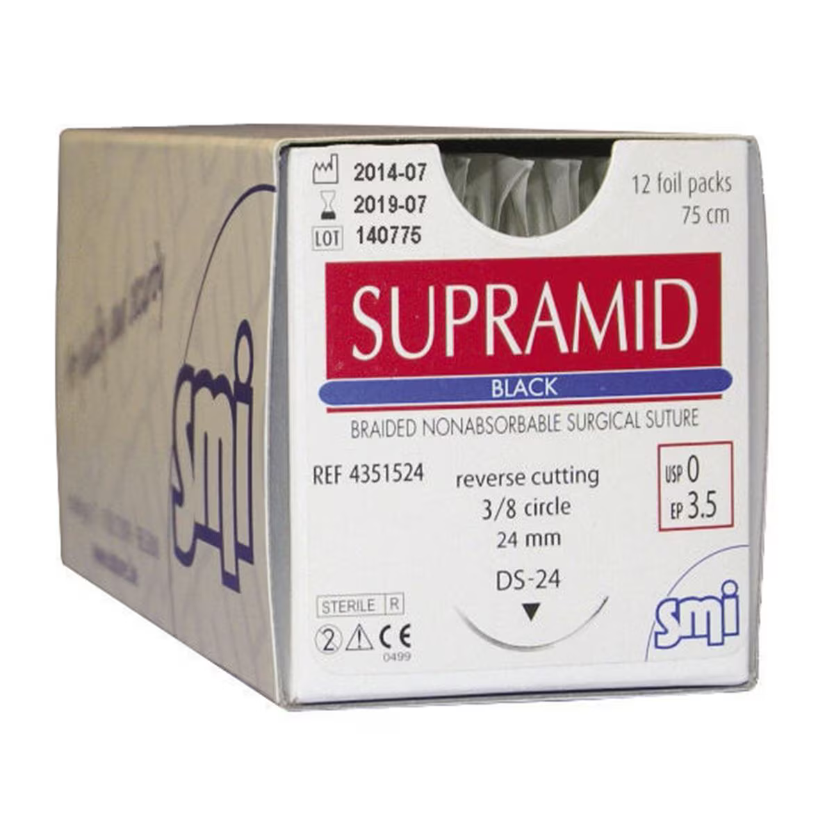 SUTURE SUPRAMID - AGO TAPERCUT 3/8 DI CERCHIO 12 PZ AGO DRT18 mm CALIBRO 3/0-EP 2 SUTURE SUPRAMID - AGO TAPERCUT 3/8 DI CERCHIO 12 PZ AGO DRT18 mm CALIBRO 3/0-EP 2