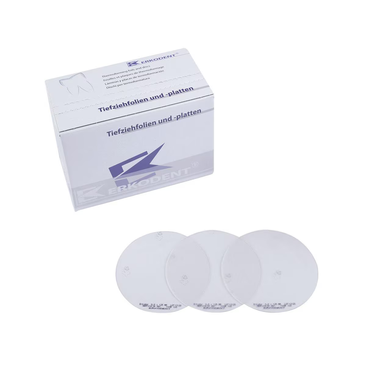 DentalToday DISCHI TERMOPLASTICI ERKODUR 1,5 mm - Ø 12 cm - 50 dischi DISCHI TERMOPLASTICI ERKODUR 1,5 mm - Ø 12 cm - 50 dischi