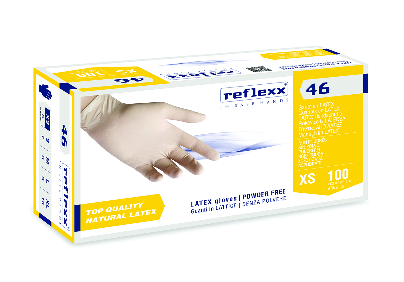 GUANTI N 46 Misura XSmall - scatola da 100 pz. GUANTI N 46 Misura XSmall - scatola da 100 pz.
