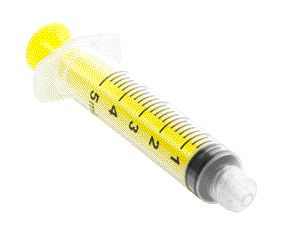 DentalToday COLOR SYRINGES senza ago 5 ml - colore giallo COLOR SYRINGES senza ago 5 ml - colore giallo