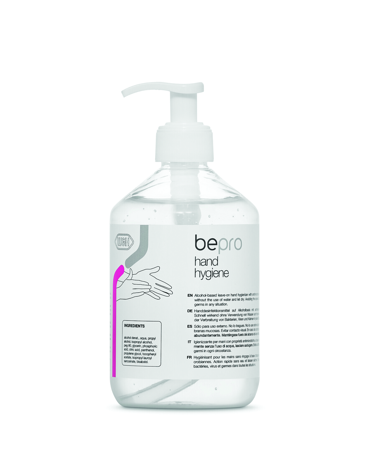 BEPRO HAND HYGIENE Flacone da 500 ml con erogatore Disinfezione E Sterilizzazione - BEPRO HAND HYGIENE Flacone da 500 ml con erogatore