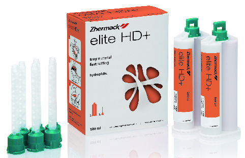 ELITE HD+ TRAY MATERIAL (PER MISCELAZIONE MANUALE) Fast set - Confezione: 2 x 50 ml cad. + 6 puntali bianchi Impronta - ELITE HD+ TRAY MATERIAL (PER MISCELAZIONE MANUALE) Fast set - Confezione: 2 x 50 ml cad. + 6 puntali bianchi