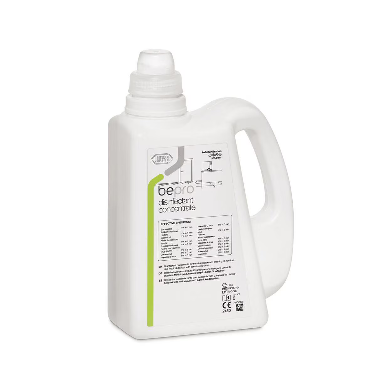 BEPRO DISINFECTANT CONCENTRATE Flacone da 1 litro con tappo dosatore da 20 ml Disinfezione E Sterilizzazione - BEPRO DISINFECTANT CONCENTRATE Flacone da 1 litro con tappo dosatore da 20 ml