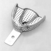 PORTAIMPRONTE IN ACCIAIO INOX FORATI CON BORDINO misura 1 x-piccola superiore Impronta - PORTAIMPRONTE IN ACCIAIO INOX FORATI CON BORDINO misura 1 x-piccola superiore
