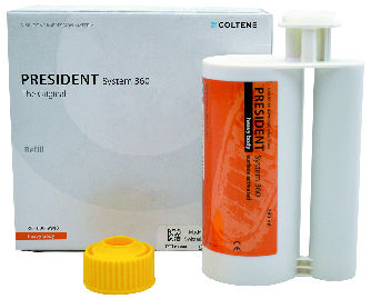 DentalToday PRESIDENT THE ORIGINAL (SYSTEM 360) (PER MISCELAZIONE DINAMICA) Heavybody: confezione 2 x 380 ml cad. PRESIDENT THE ORIGINAL (SYSTEM 360) (PER MISCELAZIONE DINAMICA) Heavybody: confezione 2 x 380 ml cad.