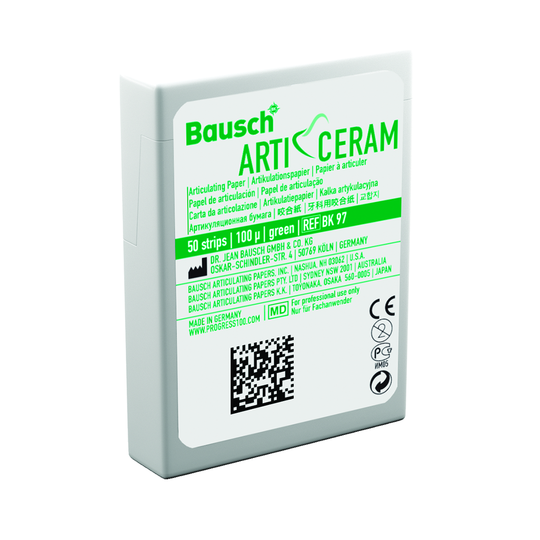 CARTA PER ARTICOLAZIONE ARTI-CERAM BK 97 - 100 µ in strisce dispenser - 52 mm x 20 mm - 50 pz. Impronta - CARTA PER ARTICOLAZIONE ARTI-CERAM BK 97 - 100 µ in strisce dispenser - 52 mm x 20 mm - 50 pz.