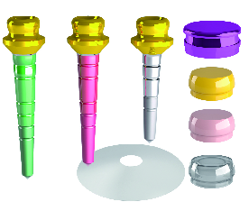 PIVOT OT EQUATOR KIT 10 MM Perni Per Ricostruzione - PIVOT OT EQUATOR KIT 10 MM