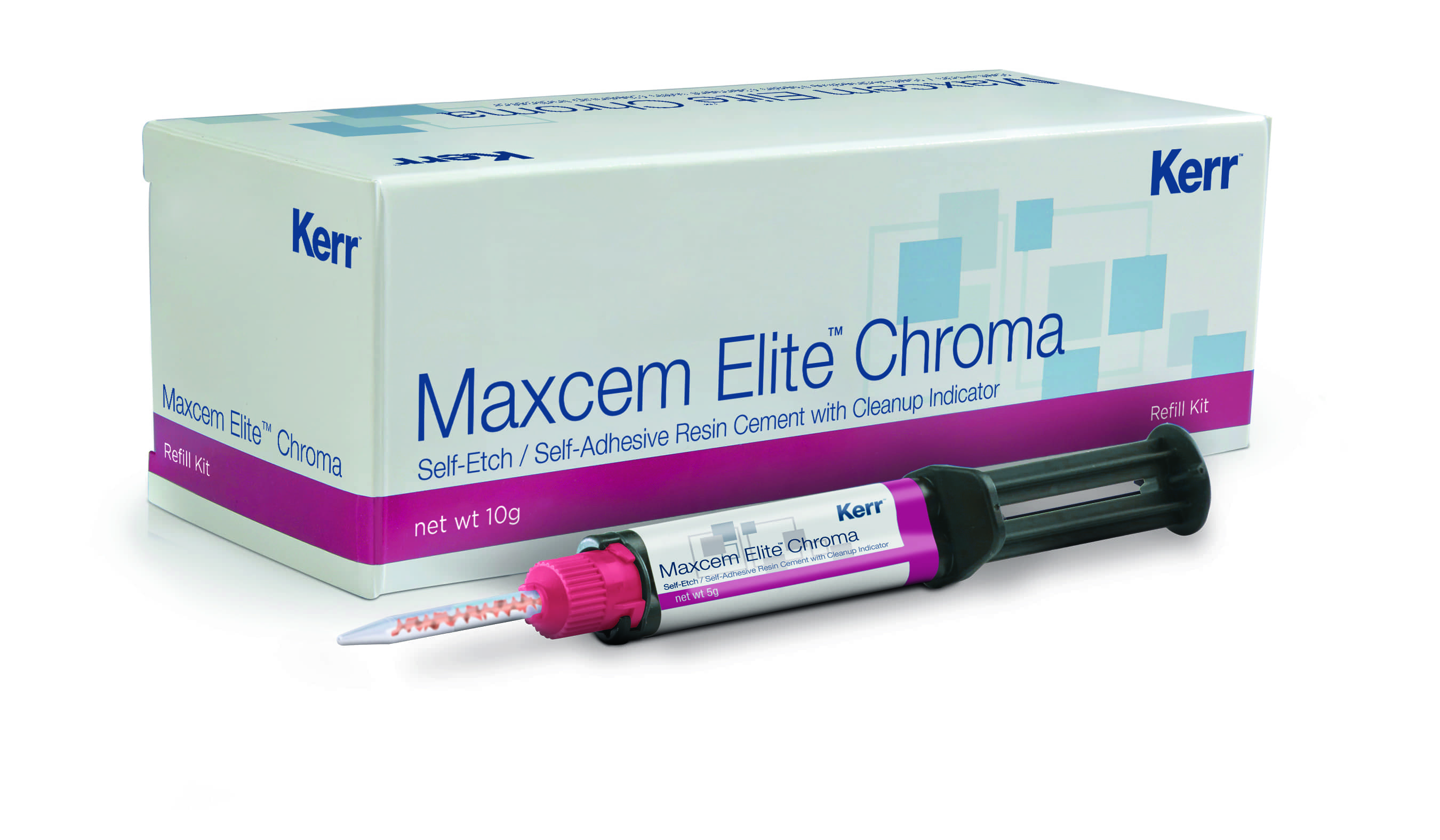 MaxCem Elite Kerr Chroma ricambio 2 siringhe da 5 gr cad Colore Bianco