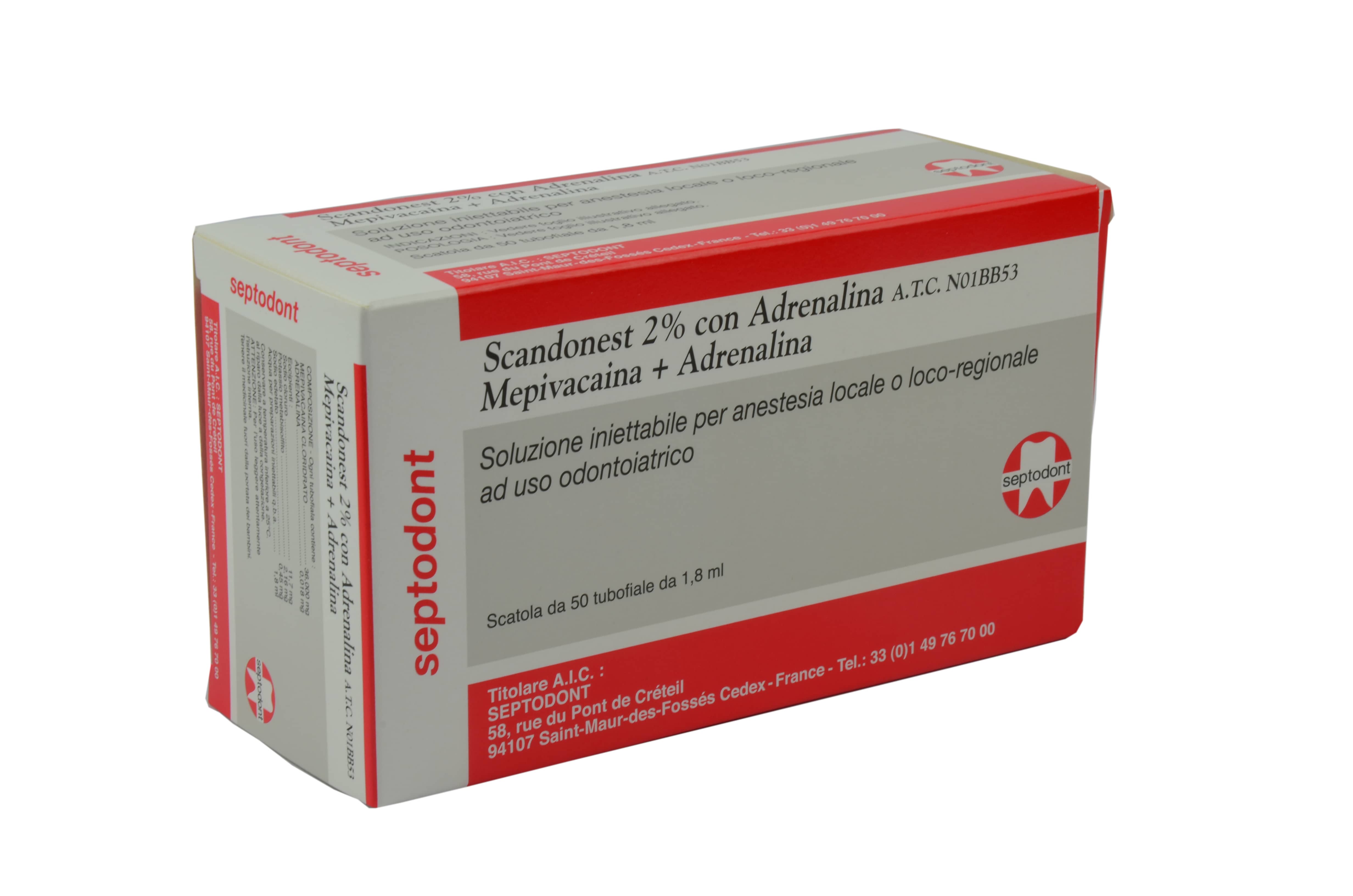 Anestetici - Scandonest Mepivacaina 2% Adrenalina 1:100.0000