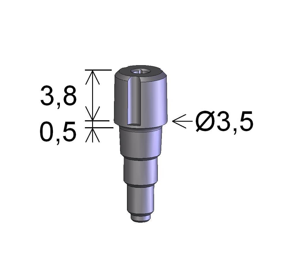 IDI Impianti - Moncone Morse a vite H 0.5 x  3.5 mm