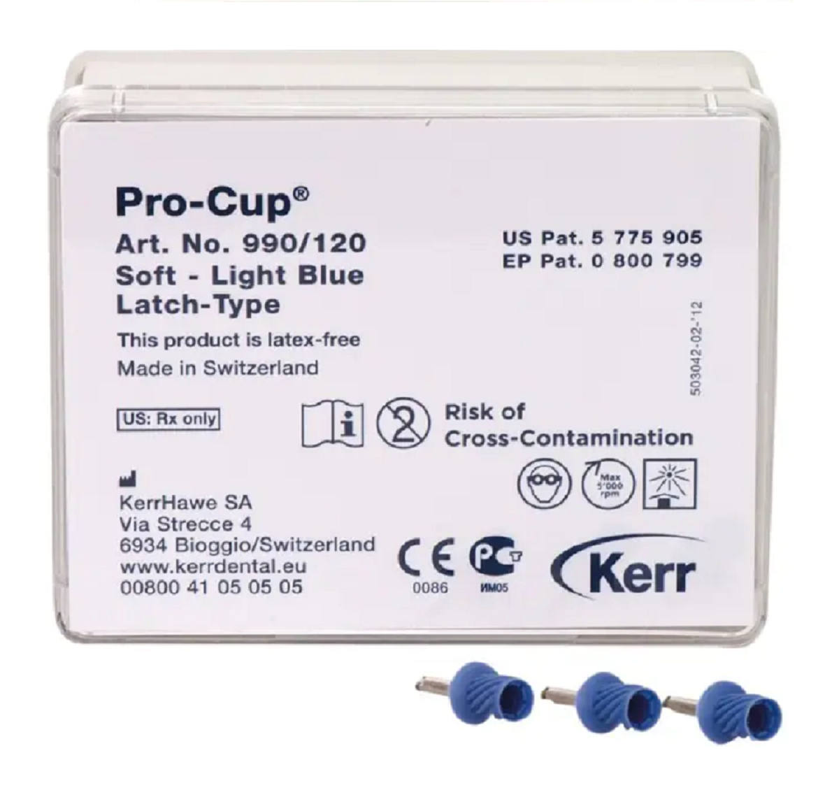 Coppette Pro-Cup  Blue Soft Kerr x 120 pz