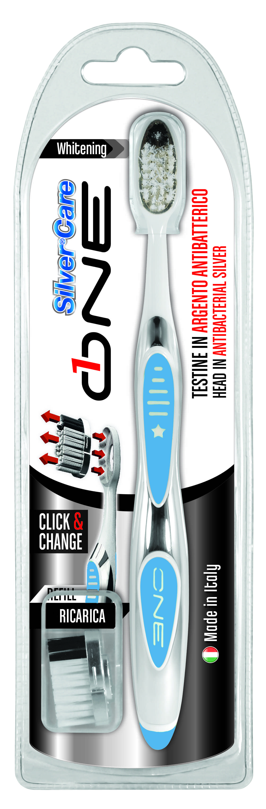 SPAZZOLINO SILVER CARE1 WHITEN.AZZU Profilassi - SPAZZOLINO SILVER CARE1 WHITEN.AZZU
