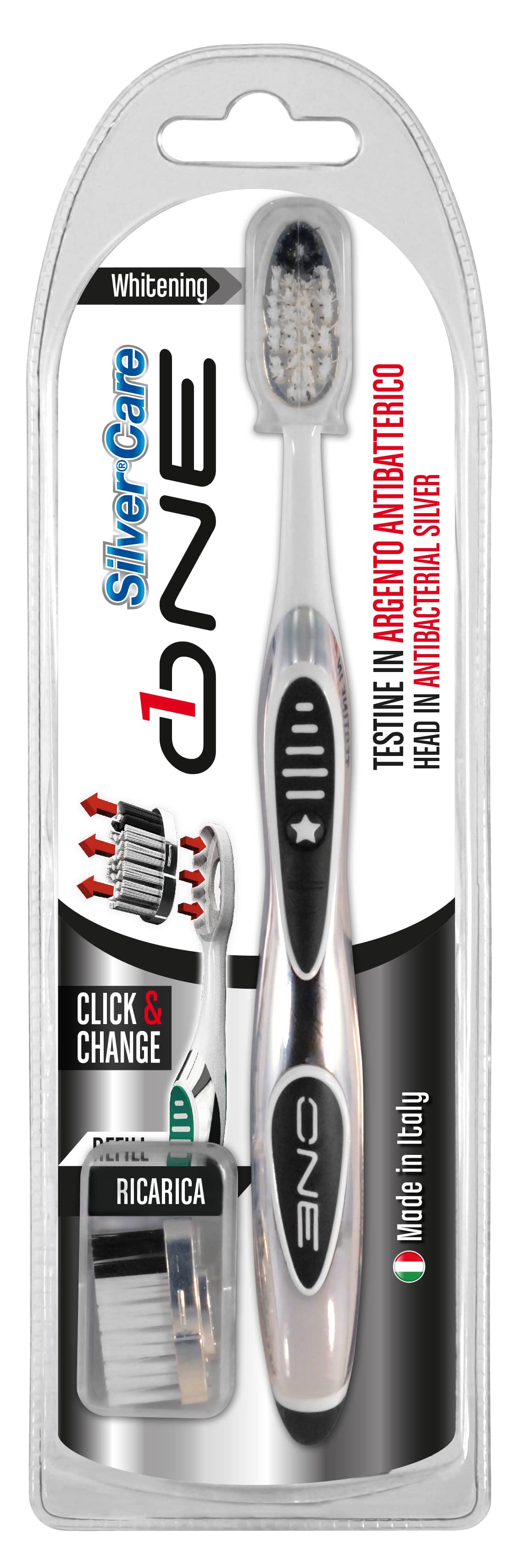 SPAZZOLINO SILVER CARE1 WHITEN.NERO Profilassi - SPAZZOLINO SILVER CARE1 WHITEN.NERO