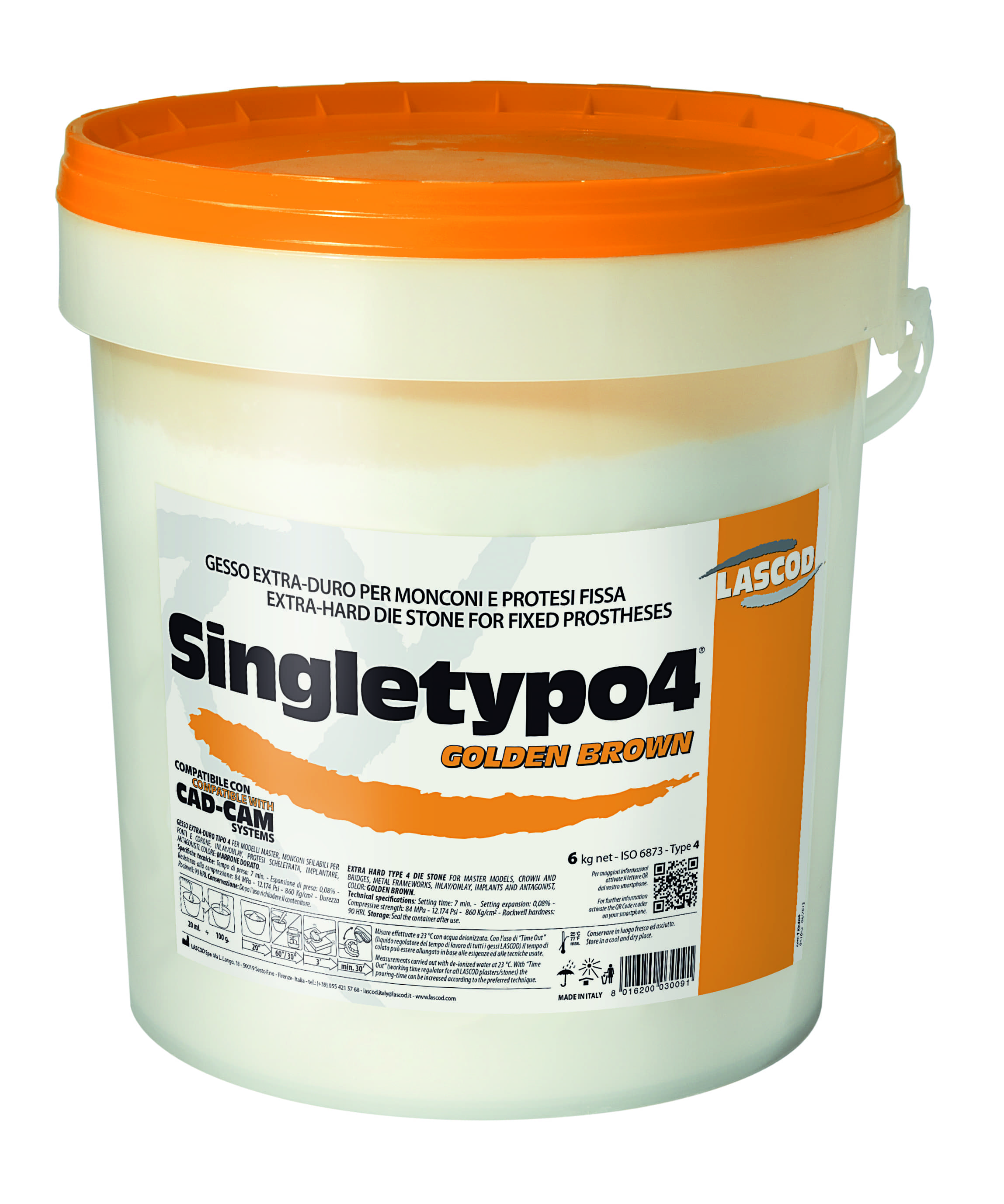 Laboratorio - Gesso Beige Lascod Singletypo 4 extraduro  6 kg
