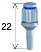 Implantologia - Cacciavite x cricchetto grande h 22 mm