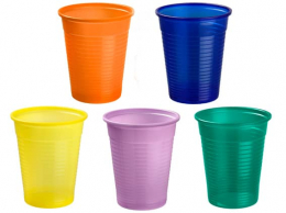 Monouso - Bicchieri  Monouso 180 cc 1000 pz colori assortiti(Gialli-Arancio-Lilla-Blu-Verde scuro)