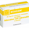Medicamenti - Suture - Ecocain Lidocaina Tubofiala 50 pz con Adrenalina 1:100.000