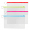 Marketing - Gadgets - Buste trasparenti con cerniera colorata pz 144 cm 25x15